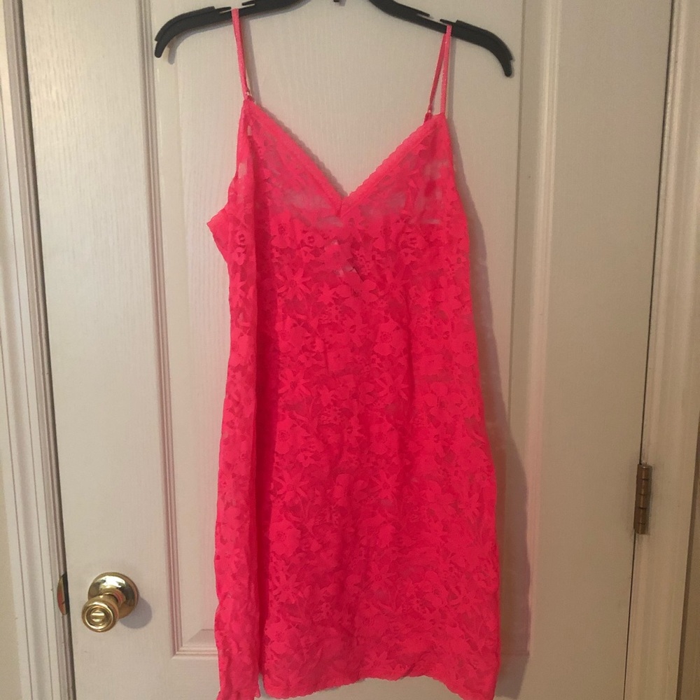 Victoria Secret Sheer Lace Slip/lingerie.